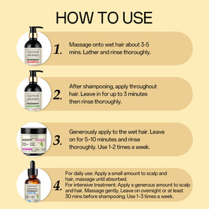 Set Personalizzato di <span class=keywords><strong>Shampoo</strong></span> e Balsamo con Estratti di Rosmarino, Idratante, Nutriente, Stimolante della Crescita dei Capelli - Product Image 5