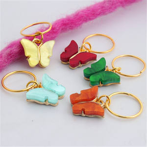 1 Pacote de Acessórios DIY Unissex: Pingente de Borboleta Estilo Coreano em Liga de Zinco, para Tranças, Acessório Decorativo para Cabelo, Presilha e Anel de Cabelo - Product Image 1