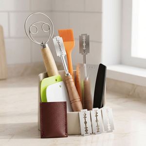 Juego de 6 piezas de madera ecológica para panificación danesa de masa madre - Gancho para masa, Batidor holandés, Cuchilla para pan, Raspador de banco, Utensilios de panadería - Product Image 2