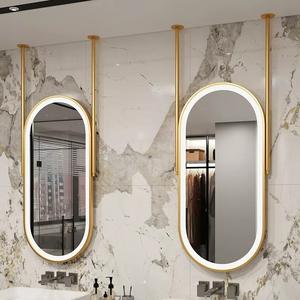 <span class=keywords><strong>Miroir</strong></span> <span class=keywords><strong>LED</strong></span> intelligent <span class=keywords><strong>pour</strong></span> <span class=keywords><strong>salle</strong></span> <span class=keywords><strong>de</strong></span> <span class=keywords><strong>bain</strong></span>, <span class=keywords><strong>miroir</strong></span> ovale suspendu au plafond <span class=keywords><strong>pour</strong></span> hôtel, maquillage B & B, décoration <span class=keywords><strong>de</strong></span> <span class=keywords><strong>salle</strong></span> <span class=keywords><strong>de</strong></span> <span class=keywords><strong>bain</strong></span> - Product Image 4