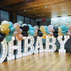 Propuesta Eventos Decoración de la boda Love <span class=keywords><strong>Oh</strong></span> Baby Marquee Letters Standee Led 4Ft Metal <span class=keywords><strong>3</strong></span> Foot Bulb Marquee Letters - Product Image 2