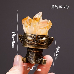 Tinh thể tự nhiên nguyên Đá Citrine hương liệu khuếch tán trắng geode cụm sanxingdui văn hóa sáng tạo lưu niệm trang trí - Product Image 3