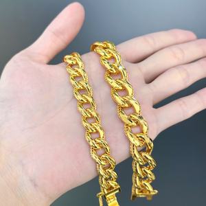 JXX Nuevo Diseño Pulsera Cubana Gruesa Hip Hop para Hombre, Bañada en Oro de 24K, Eslabones Cubanos - Product Image 2