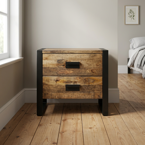 Antique Indian Design Industrial Farmhouse Living Room Cabinet <b>with</b> Solid Wood and 2 <b>Drawers</b> Home Furniture - Product Image 3