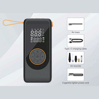 Compresseur d'air sans fil 6000 mAh pour pneus de voiture, cylindre 19 mm, pompe rapide, 5 modes, manomètre, batterie externe, LED SOS, dégonflage, plastique