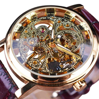 Montre Tourbillon squelette pour homme, montres mécaniques pour homme, montre-bracelet de luxe gravée, Phase Relogio, dropshipping