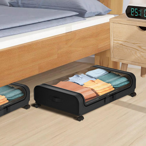<b>Underbed</b> <b>Storage</b> Cart Large Capacity Dust-proof Non-woven <b>Fabric</b> Clothing Sorting <b>Storage</b> Rack - Product Image 1