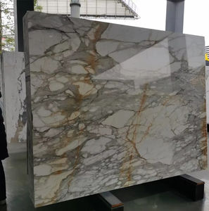 Marbre blanc Calacatta Gold Italie Borghini Paonazzo Calcutta Carrara avec des veines dorées/oranges, grande dalle de carrelage pour sol - Product Image 3