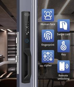 Tysh An Ninh Nhà Ngoài Trời Không Thấm Nước 3D Nhận Dạng Khuôn Mặt Tuya Thông Minh Khóa Kỹ Thuật Số Vân Tay Nhôm Cửa Trượt Khóa - Product Image 3