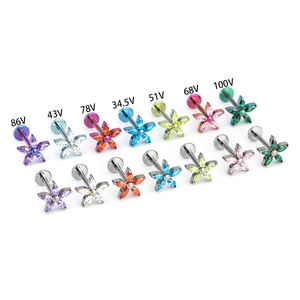 Pendientes de Titanio ASTM F136 con Forma de Marquesa, Grado Médico, Hipoalergénicos, Anodizados, para Cartílago de la Oreja y Nariz - Product Image 2