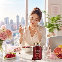 Natuurlijke Cranberry Collageen Glutathion Probiotische Fruit Gummies 60 stuks Dagelijkse supplement voor volwassenen, voor darmen en huid, veganistisch