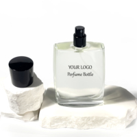 À vendre Unique Rectangle En Forme De Verre Parfum Atomiseur Pompe Bouteille En Verre Emballage 100ml Bouteille De Parfum Emballage De Soins De La Peau
