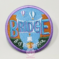 Patch de broderie en tissu personnalisé crochet et boucle thermocollants à coudre bordure découpée à chaud