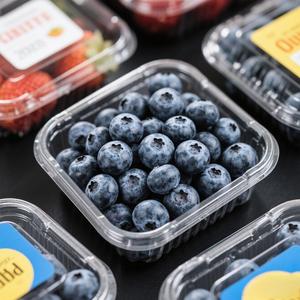 Clear Ventilated PET <b>Plastic</b> Boxes <b>Food</b> Grade PET Boxes Disposable Stackable <b>Plastic</b> <b>Container</b> for Retail Packaging of Blueberry - Product Image 1