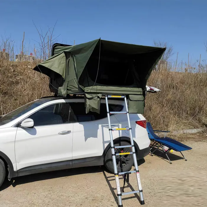 高品質キャンプルーフテント車ルーフトップテントはしごキャンプSUV車キャノピーハードシェル車キャノピー販売