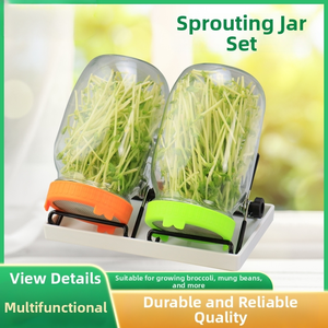 Kit <span class=keywords><strong>de</strong></span> Germinación <span class=keywords><strong>de</strong></span> Semillas X147-2, Juego <span class=keywords><strong>de</strong></span> Tapas con Colador para Frascos Mason, para Cultivar Semillas Orgánicas - Product Image 2