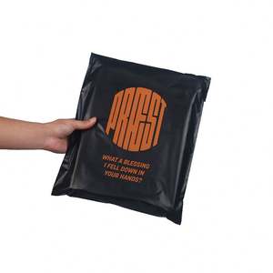 Sac d'expédition d'usine en gros, emballage de sécurité, sac d'expédition noir personnalisé, sac d'expédition orange imprimé pour vêtements - Product Image 3