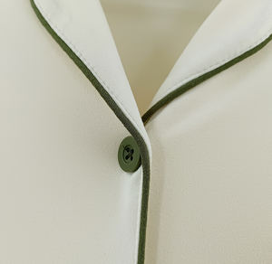 Pijama de mujer casual elegante de poliéster suelto botón modal, ropa de dormir de manga larga de gran tamaño al por mayor - Product Image 5