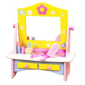 Offre Spéciale Semblant Jouer Jeu de Rôle En Bois maquillage <span class=keywords><strong>Coiffeuse</strong></span> Jouets Ensemble pour Les Enfants - Product Image 1
