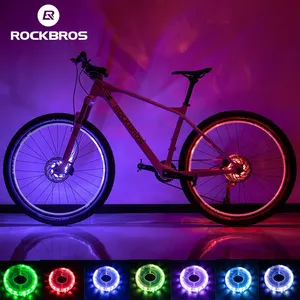 Rockbros luz de led inteligente para bicicleta, luz de roda mtb balanceada, sensor de vibração, para crianças