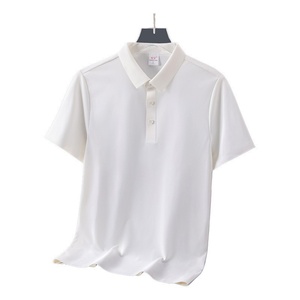 T-shirt Homme Slim Fit Rafraîchissant en Tissu Soie Glacée Technologie Instantanée de Refroidissement Couleur et Logo Personnalisables Séchage Rapide pour Temps Chaud Golf en Extérieur - Product Image 1