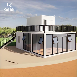 Kolida hiện đại không thấm nước Gấp thiết kế hiện đại nhỏ vật liệu thép phẳng <span class=keywords><strong>container</strong></span> nhà cho các trường học siêu thị phòng tắm - Product Image 6