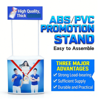 Comptoir d'exposition pliable en ABS/PVC avec étagères intégrées et plateau supérieur amovible pour les besoins de branding multi-événements
