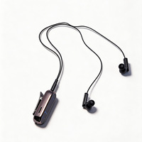 Earphone Headset Olahraga Berkabel Bt dengan Klip Kerah Layar LED 2026, Slot Kartu TF untuk Musik, Game, dan Jalan Kaki