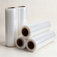 Film étirable en LLDPE moulé en gros, film étirable PE robuste pour palettes lourdes, rouleau de film d'emballage en plastique PE
