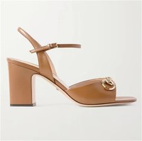 Sandales d'été pour femmes à bout carré ouvert et talon épais, style européen et américain, chaussures habillées, fabrication ODM/OEM