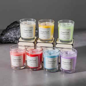 55 g Coco <span class=keywords><strong>Orange</strong></span> différentes couleurs verre clair belles <span class=keywords><strong>bougies</strong></span> parfumées en cire de soja pour la maison de fête de mariage - Product Image 5