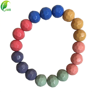 Pulseira frisada unissex elástica de 10mm, pulseira colorida redonda para eliminar a fadiga e a dor nas articulações - Product Image 1