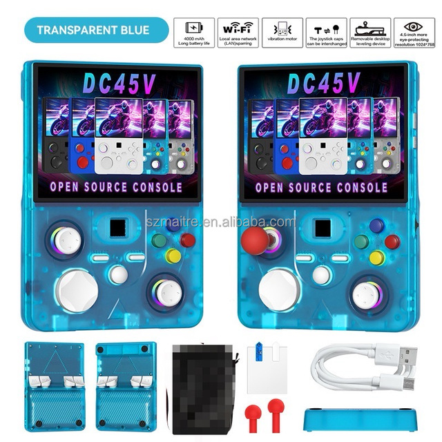 DC45V Retro Handheld Game Console Open Source Linux System Arcade Joystick 4.5Inch HD IPS Screen Video Game Player