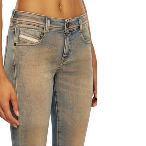 Bán Buôn Trung Tăng Đường Phố Của Phụ Nữ Jeans Fadling Hiệu lực Rửa Sạch Stretch Denim Jeans Quần Cho Phụ Nữ Của Flared Jeans - Product Image 4