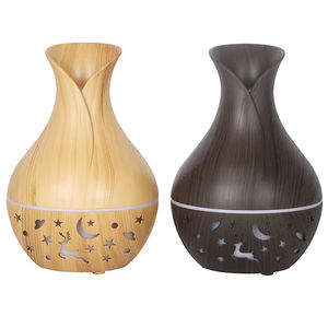 Humidificateur USB silencieux en plastique, design grain de bois, diffuseur circulaire en forme de champignon, capacité 0,5L pour aromathérapie et usage domestique - Product Image 1