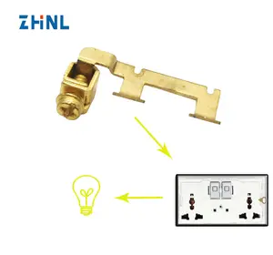 Kontak Listrik Stamping Kuningan dan Bahan Kontak Lembar Kontak Listrik Soket Ekstensi Strip Daya