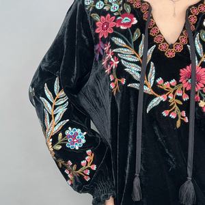 Blusas y Camisas de Mujer de Nuevo Diseño, Blusa Casual de Manga Larga con Bordado para Verano - Product Image 4