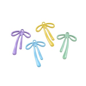 Alloy Bowknot Pendant Charm In Pastel Colors For Jewelry Making And DIY Accessories Unisex Gift - Product Image 5