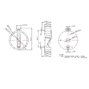BS-7 ที่ใส่แบตเตอรี่ 6V สำหรับ 2 ชิ้น CR2032/CR2025 DIP ขาทองแดงซ็อกเก็ตแบตเตอรี่ 2032 ปุ่มเซลล์กล่อง CR2032 - Product Image 4