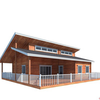 Cabane en bois massif, Villa en bois pour zone touristique, Maison en bois mobile anti-corrosion pour gîte et poste de garde d'hôtel