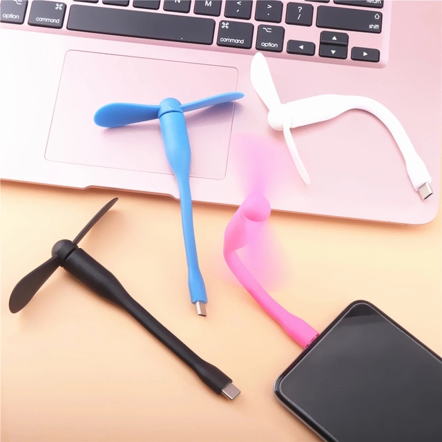 USB Mini Hands-Free Foldable Air Cooler Fan for Car & RV Use Portable Computer Cooling with Low Noise