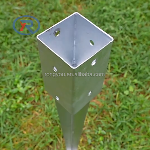 Ancre de sol en acier galvanisé, piquet carré pour clôture, piquet de sol robuste sans crevaison - Product Image 5
