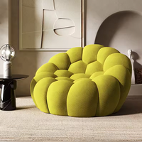 Housse de canapé scandinave en velours extra doux, fauteuil à bulles, ensemble de salon nuage inclinable pour hôtel et salon
