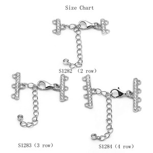 Xd S1282-1285 925 Sterling Bạc đa <span class=keywords><strong>Strand</strong></span> <span class=keywords><strong>Clasp</strong></span> 2/3/4/5 <span class=keywords><strong>Strand</strong></span> <span class=keywords><strong>Clasp</strong></span> cho vòng đeo tay đồ trang sức vòng cổ <span class=keywords><strong>Clasp</strong></span> - Product Image 2