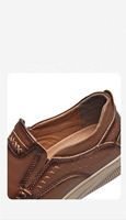 Chaussures décontractées en cuir marron pour hommes, respirantes, antidérapantes, confortables, mocassins plats pour hommes, à porter au quotidien, chaussures de bureau