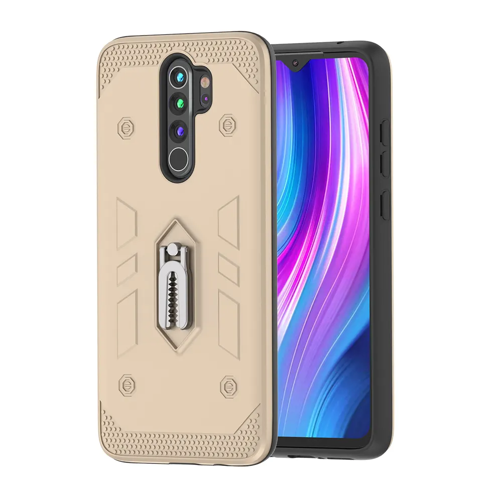 Casing Keras Anti Guncangan untuk Redmi Note 8 9 10 11 Pro Wolf Series, Casing Penutup Sandaran Logam Penahan Udara untuk Xiaomi Note8 Pro