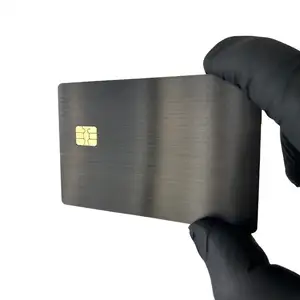 Màu sắc khác nhau trống kim loại EMV Visa thẻ tín dụng Brass ngân hàng thẻ thép không gỉ thẻ ghi nợ với khe cắm chip và sọc từ - Product Image 1