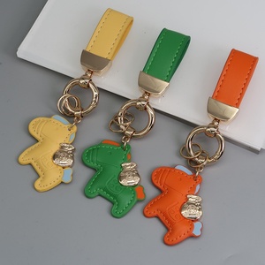 Handmade Female Cute Pony Bag Adornment Keychain PU Leather Bulk <b>Key</b> Pendant for Women's Handbag <b>Tag</b> Type - Product Image 4