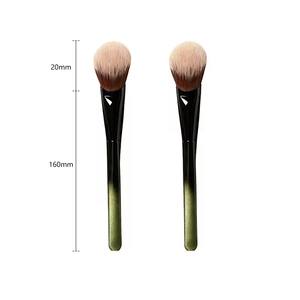 Pinceau plat de qualité supérieure, style classique, série noire, mélange de couleurs, application de fond de teint, pinceau à blush, application de maquillage - Product Image 2