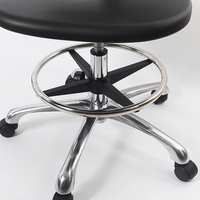 Siège de chaise en mousse PU injectée ESD à hauteur réglable pour atelier, salle blanche, laboratoire, pivotant et réglable en hauteur, pour laboratoire, école, hôpital